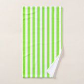 Bandes de bonbons vert et blanc de chaux (Serviette à main)