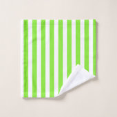 Bandes de bonbons vert et blanc de chaux (Gant de toilette)