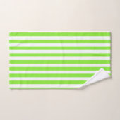 Bandes de bonbons vert et blanc de chaux (Serviette à main)
