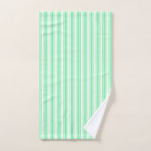 Bandes de bonbons vert et blanc pastel (Serviette à main)
