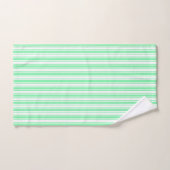 Bandes de bonbons vert et blanc pastel (Serviette à main)