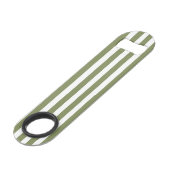 Bandes de bonbons vert olive et blanc (Devant angulaire)