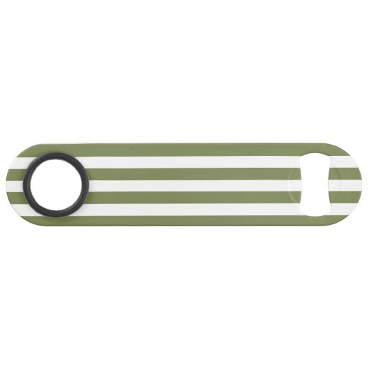 Bandes de bonbons vert olive et blanc (Dos Horizontal)