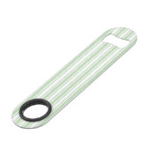 Bandes de bonbons vert pâle et blanc (Devant angulaire)
