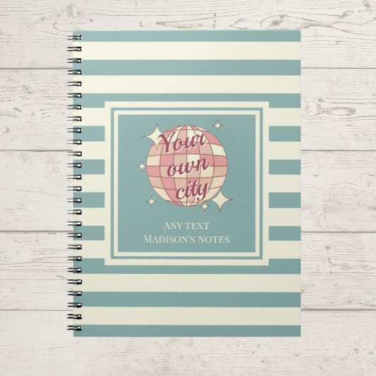 Bandes de carnet personnalisable journal de nom de