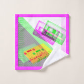Bandes de cassettes Neon Retro (Gant de toilette)