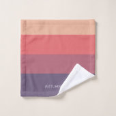 Bandes de couleur automne - (Gant de toilette)