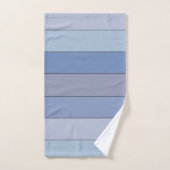 Bandes de couleur bleues et grises sur papier aqua (Serviette à main)