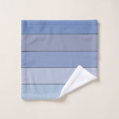Bandes de couleur bleues et grises sur papier aqua (Gant de toilette)