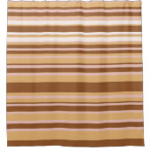 Bandes de couleur café Douche rideau (Devant)