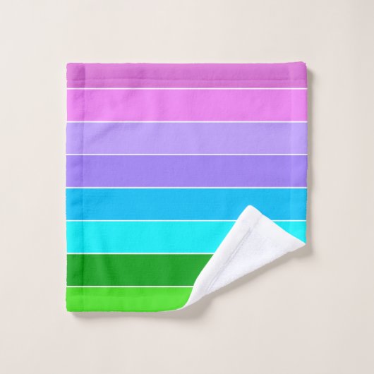 Bandes de couleurs de sirène (Gant de toilette)