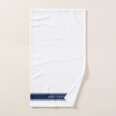 Bandes de couleurs modifiables de nom personnalisé (Serviette à main)