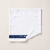 Bandes de couleurs modifiables de nom personnalisé (Gant de toilette)