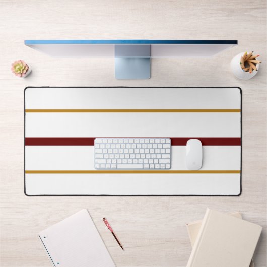 Bandes De Course Brown Rouge Profonde Sur Blanc (Bureau 1)