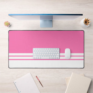 Bandes de course rose vif et blanc chic et amusant
