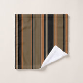 Bandes de cuivre noir et d'argile (Gant de toilette)
