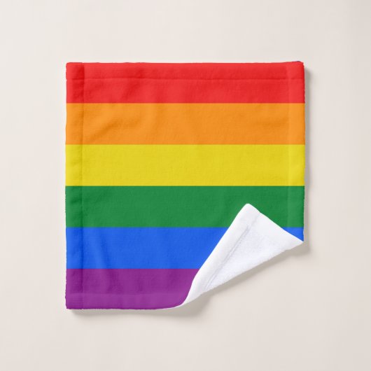 Bandes de drapeau arc-en-ciel (Gant de toilette)