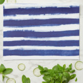 Bandes de marine aquarelle Cuisine Serviettes (Plié)