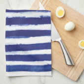 Bandes de marine aquarelle Cuisine Serviettes (Quart Plié)