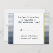 bandes de marine, phare, mariage nautique rsvp (Dos)