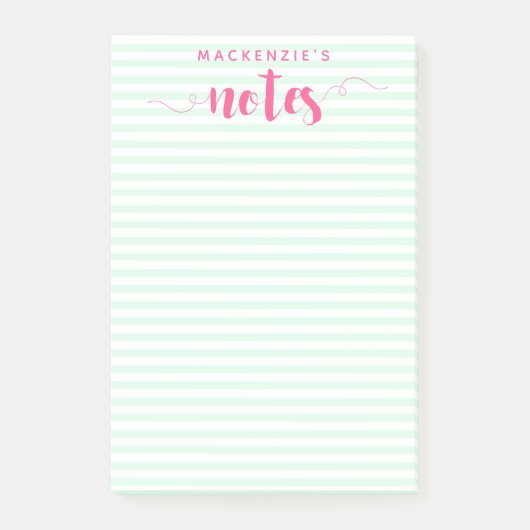 Bandes de menthe et notes post-it du script de pin (Devant)