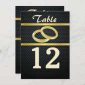 Bandes de numéros de table d'or (Devant / Derrière)