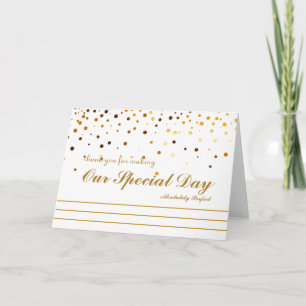 Bandes de paillettes dorées Merci pour le jour spé