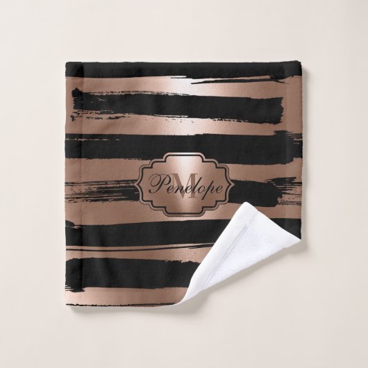 Bandes de pinceau rose or (Gant de toilette)