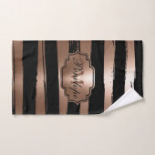 Bandes de pinceau rose or (Serviette à main)