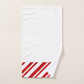 Bandes de Sucre de canne d'aquarelle rouge (Serviette à main)