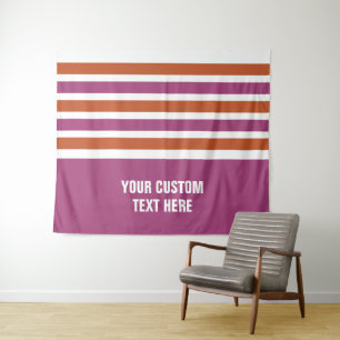 Bandes de tapisseries de texte personnalisé motif