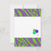 Bandes de tigres pourpres et vertes Invitation d'a (Dos)