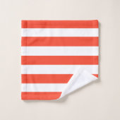 Bandes De Transats Rouge Et Blanc (Gant de toilette)