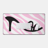 Bandes De Zèbre Rose Avec Chaussure Noire (Clavier et souris)