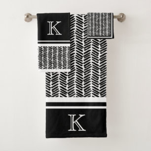 Bandes De Zigzag Noir Et Blanc Personnalisées