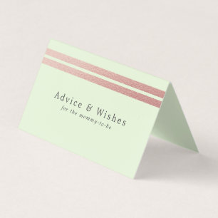 Bandes d'huile d'or rose Cartes de conseil vert