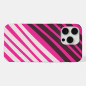 Bandes diagonales rose blanc et noir (Verso Horizontal)