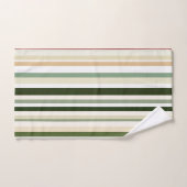 Bandes d'olivier, de vert et de rouge (Serviette à main)