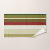 Bandes d'olivier, de vert et de rouge (Serviette à main)