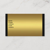 Bandes d'or carte de visite sur noir (Dos)