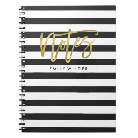 Bandes d'or et de noir | Carnet (Devant)