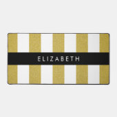 Bandes d'or, Motif rayé, Lignes, Votre Nom (Recto)