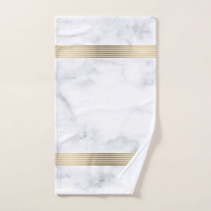 Bandes dorées blanc et gris en faux marbre