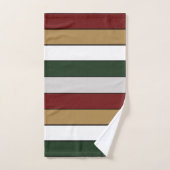 Bandes dorées vertes rouges argentées et blanches (Serviette à main)