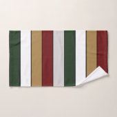 Bandes dorées vertes rouges argentées et blanches (Serviette à main)