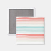 Bandes estivales en corail et aimant turquoise (Recto/Verso)