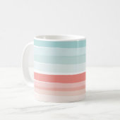 Bandes estivales en corail et mug turquoise (Devant gauche)