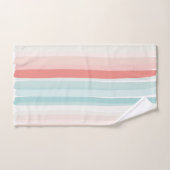 Bandes estivales en corail et turquoise 2 (Serviette à main)