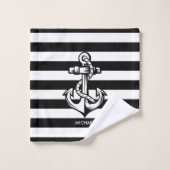 Bandes et Ancres (Gant de toilette)
