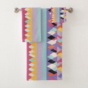 bandes et triangles colorés mélange de motifs